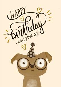 Tsjip  Verjaardagskaart - From your dog
