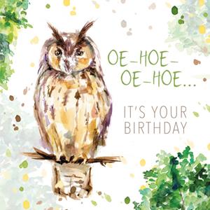 Michelle Dujardin  Verjaardagskaart - Uil