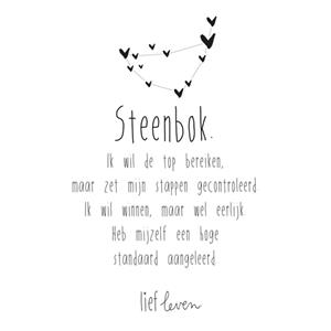 Lief Leven  Sterrenbeeld kaart - Steenbok