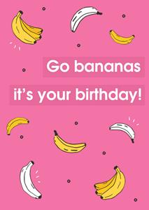 Greetz  Verjaardagskaart - bananen
