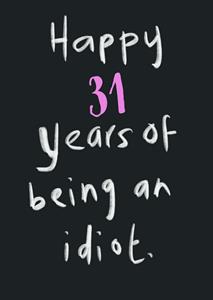Greetz  Verjaardagskaart - An idiot