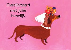 Noëlle Smit  Huwelijkskaart - Bloemen - Teckel