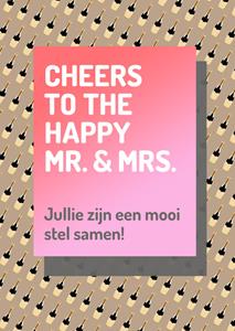 Love Repeat  Huwelijkskaart - Mr & Mrs