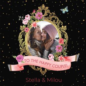 Melli Mello  Huwelijkskaart - Happy Couple