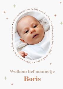 Greetz  Geboortekaart - fotokaart met naam