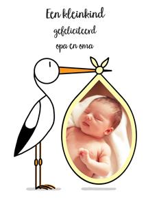 YH Tekent  Geboortekaart - kleinkind - foto