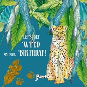Paperclip  Verjaardagskaart - Wild birthday