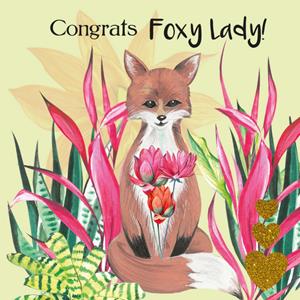 Paperclip  Verjaardagskaart - Foxy lady!