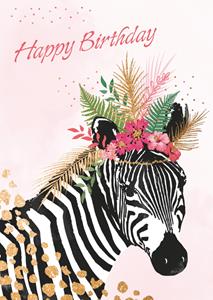 UK Greetings  Verjaardagskaart - Zebra