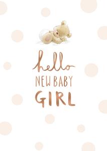 UK Greetings  Geboortekaart - new baby girl