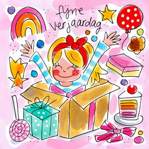 Blond Amsterdam Verjaardagskaart -  - Illustratie