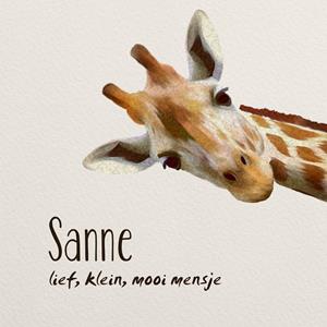 Greetz  Geboortekaartje meisje - Giraf - Met naam