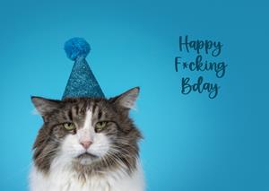 Catchy Images  Verjaardagskaart - grapppig - kat