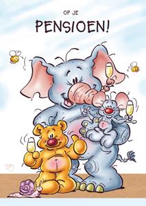 Doodles  Pensioen kaart - olifant