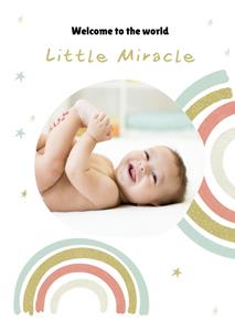 Greetz  Geboorte kaart - Little Miracle