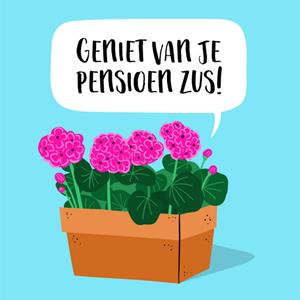 Greetz  Pensioen kaart - Geraniums