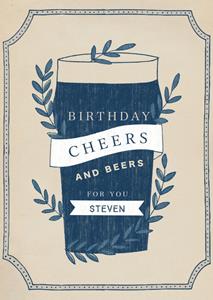Greetz  Verjaardagskaart - biertje met naam
