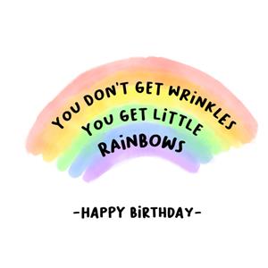 Liefs Jansje  Verjaardagkaart - regenboog