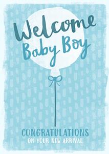 Greetz  Geboortekaart - welcome baby boy