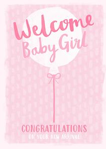 Greetz  Geboortekaart - welcome baby girl