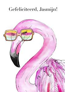 Marie Bodié Marie Bodie - Verjaardagskaart - Flamingo