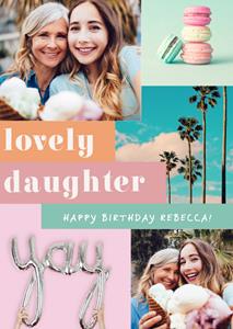 Greetz  Verjaardagskaart - Lovely daughter