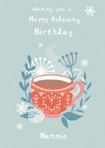 Millicent Venton  Verjaardagskaart - kopje koffie
