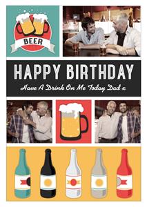 Greetz  Verjaardagskaart - fotokaart biertjes