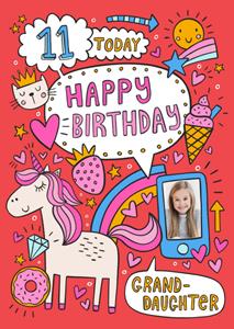 Greetz  Verjaardagskaart - fotokaart kleindochter
