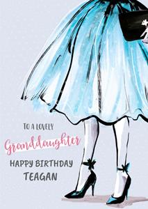 Greetz  Verjaardagskaart - A lovely granddaughter