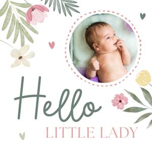 Papercute  Geboortekaart - Little Lady
