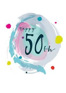 Papagrazi  Verjaardagskaart - Happy 50th