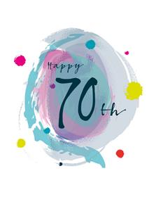 Papagrazi  Verjaardagskaart - Happy 70th