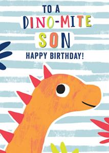 Greetz  Verjaardagskaart - To a dino-mite son