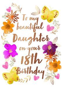 Greetz  Verjaardagskaart - Beautiful daughter