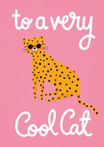 The Cardy Club  Verjaardagskaart - cool cat