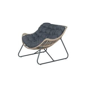 Garden Impressions Luna relax chair - black rotan/ mint grey