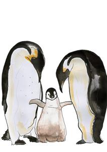 Marie Bodié Marie Bodie - Geboortekaart - pinguins