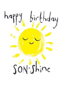 Sooshichacha Limited Sooshichacha - Verjaardagskaart - zoon - zon