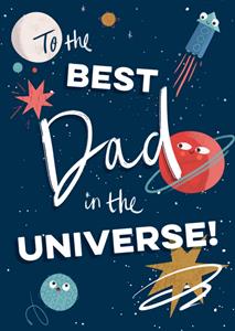 Neil CLark Design Neil Clark - Verjaardagskaart - Best dad universe