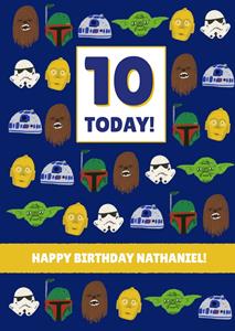 Star Wars  Verjaardagskaart - met aanpasbare naam