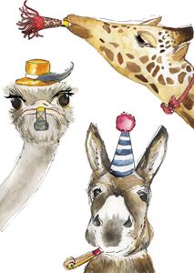 Marie Bodié Marie Bodie - Verjaardagskaart - giraf - ezel
