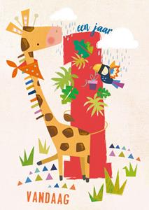 Abacus Cards Abacus - Verjaardagskaart - giraf