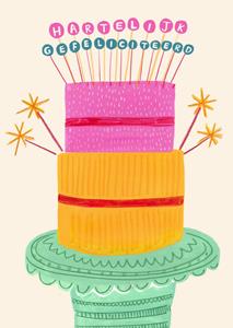 Stella Isaac Illustrations Stella Isaac - Verjaardagskaart - taart