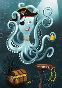 Fishuals Patricia Hooning - Verjaardagskaart - Piraten - 8