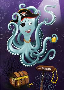 Fishuals Patricia Hooning - Verjaardagskaart - Piraten - 5