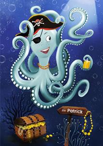 Fishuals Patricia Hooning - Verjaardagskaart - Piraten - 2