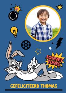 Looney Tunes Warner Bros - Verjaardagskaart -  - Bugs Bunny - Met foto