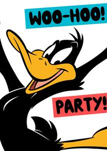 Looney Tunes Warner Bros - Verjaardagskaart -  - Daffy Duck
