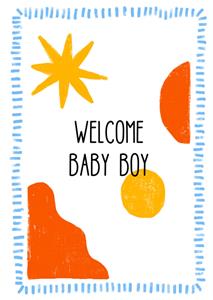 Greetz  Geboortekaart - Welcome baby boy